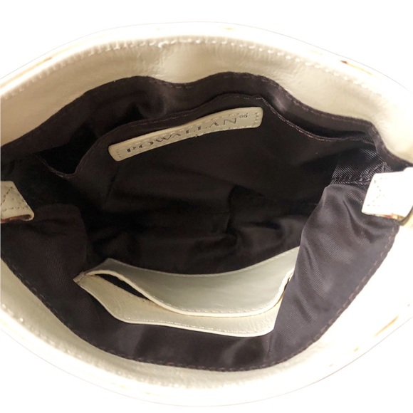 NEW Rowallan of Scotland Handmade Cream Leather Square Crossbody Bag - Picture 5 of 9